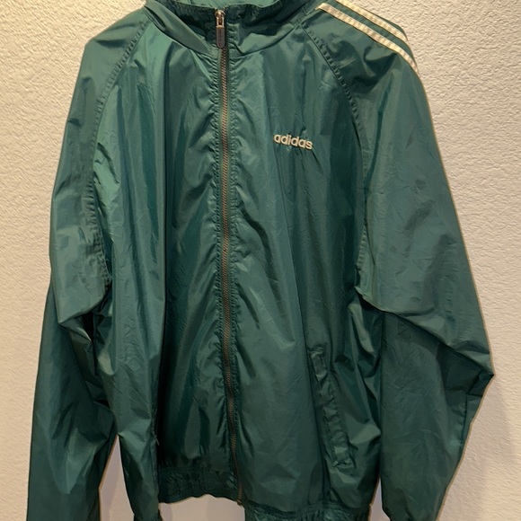 VINTAGE ADIDAS GREEN TRACK ZIP UP - Picture 6 of 7